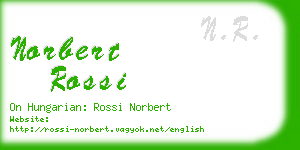 norbert rossi business card